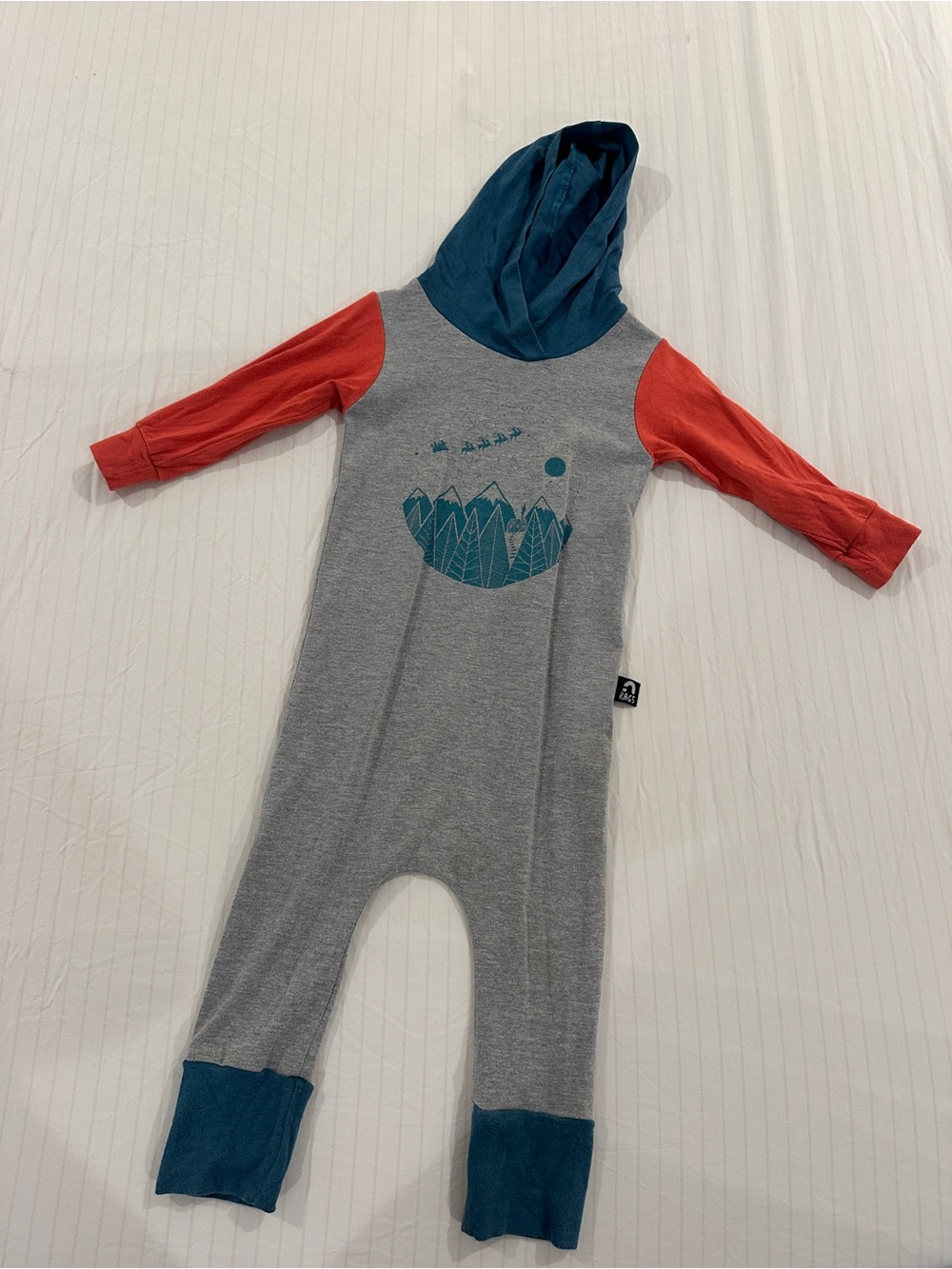 RAGS Christmas hooded onesie 18-24 mos